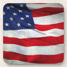 Bandera americana apenada posavaso