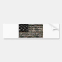 Bandera americana camuflada etiqueta de parachoque