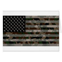 Bandera americana camuflada tarjeton