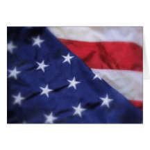 Bandera americana con el filtro de Impasto Tarjetón