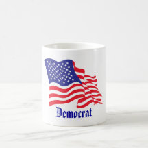Bandera americana de Demócrata Taza