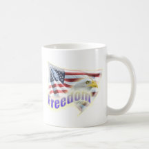Bandera americana de Eagle de la libertad Tazas
