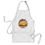 Bandera americana de la hamburguesa delantales