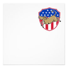 Bandera americana de la mascota del burro de Demóc Comunicado