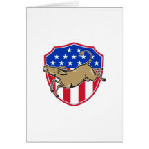 Bandera americana de la mascota del burro de Demóc Felicitacion