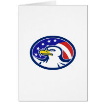Bandera americana de las rayas de las estrellas de tarjeta