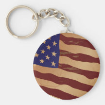 Bandera americana del Grunge Llavero