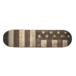 Bandera americana del vintage - monopatín