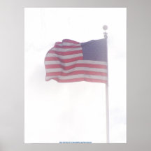 Bandera americana encendida posters