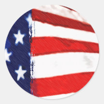 Bandera americana etiquetas redondas