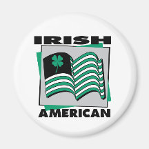 Bandera americana irlandesa iman