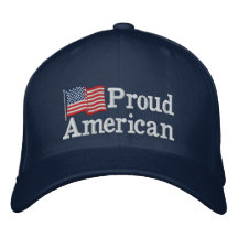 Bandera americana orgullosa NOTA Gorras De Beisbol Bordadas