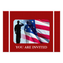 Bandera americana patriótica con el soldado de vet anuncios  