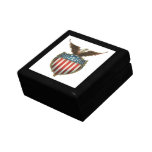 Bandera americana patriótica del vintage y Eagle c Cajas De Joyas