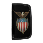 Bandera americana patriótica del vintage y Eagle c Organizadores