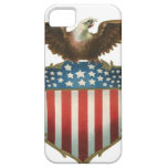 Bandera americana patriótica del vintage y Eagle c iPhone 5 Case-Mate Funda