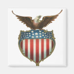 Bandera americana patriótica del vintage y Eagle c Iman De Nevera