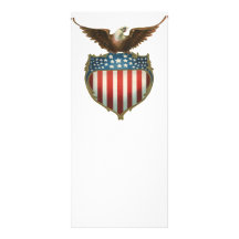 Bandera americana patriótica del vintage y Eagle c Tarjeta Publicitaria