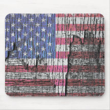 Bandera americana patriótica pintada peladura del  tapete de raton