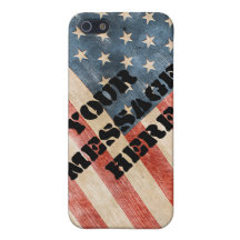 Bandera americana pintada vintage de la mirada iPhone 5 protector