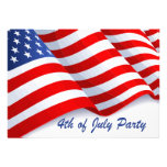 Bandera americana que agita 4ta del fiesta de juli anuncio personalizado