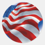 BANDERA AMERICANA QUE AGITA PEGATINAS  