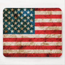 Bandera americana rugosa tapete de raton