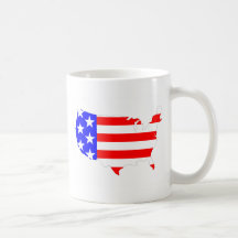 Bandera americana tazas
