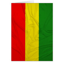 Bandera arrugada de Rastafarian Tarjetas