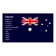 Bandera australiana tarjeta de negocio