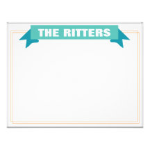 Bandera azul Notecard plano Comunicado Personal