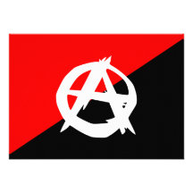 Bandera blanca del anarquista y roja negra comunicados personalizados