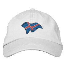 Bandera bordada del casquillo de Islandia Gorra De Béisbol Bordada
