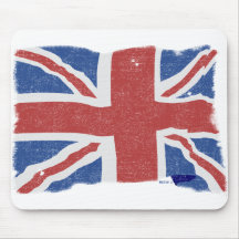 Bandera BRITÁNICA 2 Mousepad del vintage Tapete De Raton