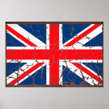 Bandera británica apenada posters
