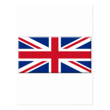 Bandera británica biselada tarjeta postal