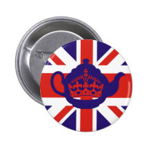 Bandera británica de la tetera pins