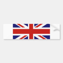 Bandera británica etiqueta de parachoque