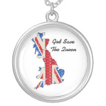 Bandera BRITÁNICA God Save the Queen del collar