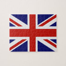 Bandera británica rompecabeza con fotos