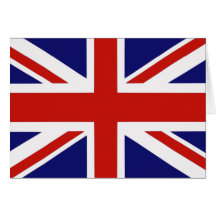 Bandera británica tarjetas