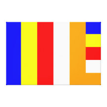 Bandera budista lona envuelta para galerias