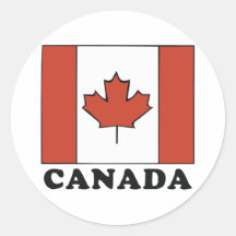 Bandera canadiense pegatinas redondas