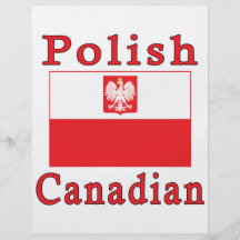 Bandera canadiense polaca del halcón tarjetas informativas
