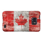 Bandera canadiense rascada y llevada galaxy s2 funda