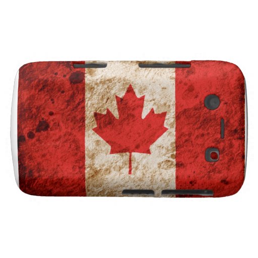 Bandera canadiense rugosa blackberry carcasa