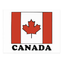 Bandera canadiense tarjetas postales