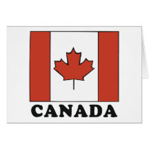 Bandera canadiense tarjetón