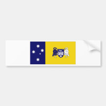 Bandera capital del territorio de Australia_Austra Etiqueta De Parachoque