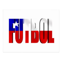 Bandera chilena del logotipo de Futbol de Chile Postales